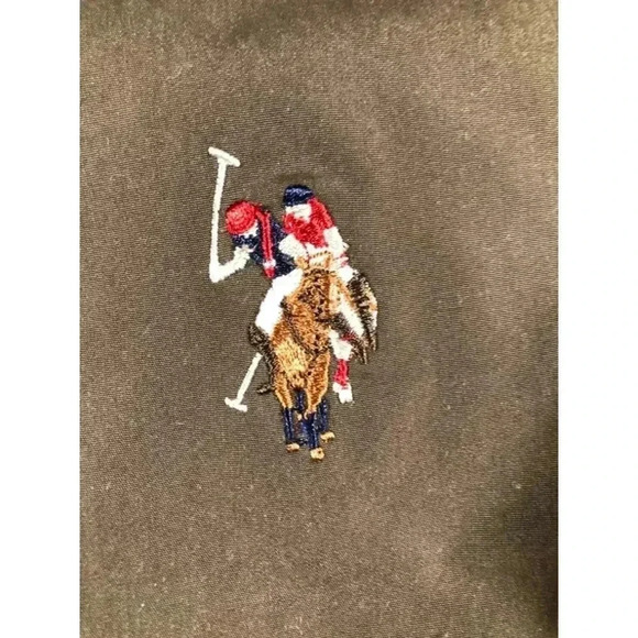 US Polo Assn Black Fleece Lined Zip-Up All-Weather Windbreaker Jacket - Size XXL - Picture 3 of 3